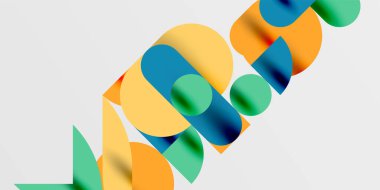 Daireler, yarı daireler, kareler ve yuvarlak şekiller mozaik tekno sanat eserleri. Duvar Kağıdı, Sancak, Arkaplan, Kart, Kitap İllüstrasyonu, İniş Sayfası