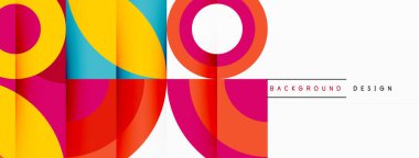 Çember ve taç yaprakları. Duvar kağıdı, Sancak, Arkaplan, Kart, Kitap İllüstrasyonu, İniş Sayfası için Geometrik güzel soyut şablon