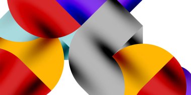 Teknik, dairesel şekilleri, geometrik sanatı en aza indirir. Vektör modern çemberler