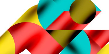 Teknik, dairesel şekilleri, geometrik sanatı en aza indirir. Vektör modern çemberler