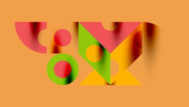 Renkli üçgenler kare geometrik tasarımı daire içine alır. Duvar kağıdı, afiş, arkaplan, kart, kitap illüstrasyonu, iniş sayfası için soyut arkaplan