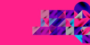 Üçgenler, yuvarlak üçgenler ve tekno sanatın daireleri. Duvar Kağıdı, Sancak, Arkaplan, Kart, Kitap İllüstrasyonu, İniş Sayfası