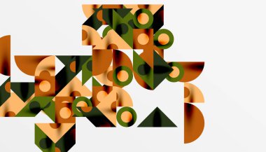 Renkli üçgenler kare geometrik tasarımı daire içine alır. Duvar kağıdı, afiş, arkaplan, kart, kitap illüstrasyonu, iniş sayfası için soyut arkaplan