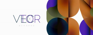 Çemberler ve yuvarlak şekiller geometrik arka planı en aza indirir. Duvar kağıdı, pankart, arkaplan veya iniş için şeffaf geometrik şekiller