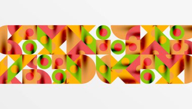 Renkli üçgenler kare geometrik tasarımı daire içine alır. Duvar kağıdı, afiş, arkaplan, kart, kitap illüstrasyonu, iniş sayfası için soyut arkaplan