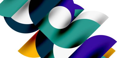 Gölge etkisi parlak daireler ve yuvarlak üçgenler geometrik modern sanat. Duvar Kağıdı, Sancak, Arkaplan, Kart, Kitap İllüstrasyonu, İniş Sayfası