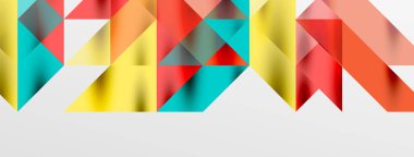 Teknik üstüste binen üçgen elementleri geometrik grafik desen biçimlendirir