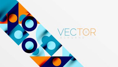 Renkli üçgenler kare geometrik tasarımı daire içine alır. Duvar kağıdı, afiş, arkaplan, kart, kitap illüstrasyonu, iniş sayfası için soyut arkaplan