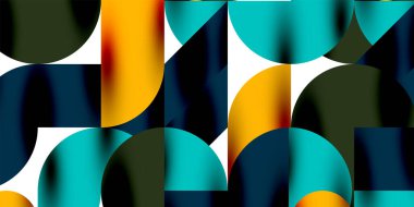 Gölge etkisi parlak daireler ve yuvarlak üçgenler geometrik modern sanat. Duvar Kağıdı, Sancak, Arkaplan, Kart, Kitap İllüstrasyonu, İniş Sayfası