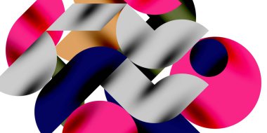 Teknik, dairesel şekilleri, geometrik sanatı en aza indirir. Vektör modern çemberler