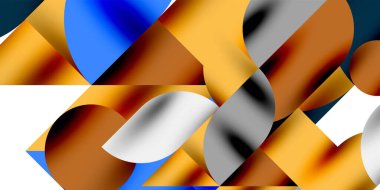 Teknik, dairesel şekilleri, geometrik sanatı en aza indirir. Vektör modern çemberler