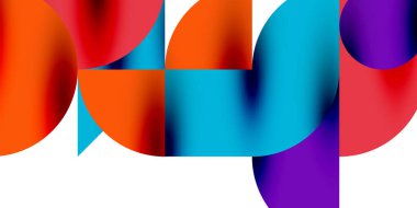 Gölge etkisi parlak daireler ve yuvarlak üçgenler geometrik modern sanat. Duvar Kağıdı, Sancak, Arkaplan, Kart, Kitap İllüstrasyonu, İniş Sayfası