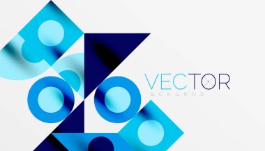 Renkli üçgenler kare geometrik tasarımı daire içine alır. Duvar kağıdı, afiş, arkaplan, kart, kitap illüstrasyonu, iniş sayfası için soyut arkaplan