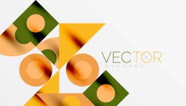 Renkli üçgenler kare geometrik tasarımı daire içine alır. Duvar kağıdı, afiş, arkaplan, kart, kitap illüstrasyonu, iniş sayfası için soyut arkaplan