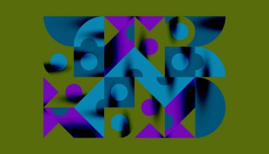 Renkli üçgenler kare geometrik tasarımı daire içine alır. Duvar kağıdı, afiş, arkaplan, kart, kitap illüstrasyonu, iniş sayfası için soyut arkaplan