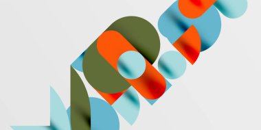 Daireler, yarı daireler, kareler ve yuvarlak şekiller mozaik tekno sanat eserleri. Duvar Kağıdı, Sancak, Arkaplan, Kart, Kitap İllüstrasyonu, İniş Sayfası