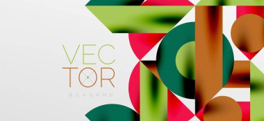 Daireler ve gölgeler. Renkli yuvarlak elementler, üçgenler, yarı daireler ve diğer şekiller. Duvar Kağıdı, Sancak, Arkaplan, Kart, Kitap İllüstrasyonu, İniş Sayfası