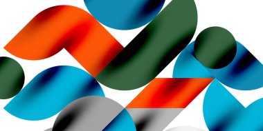 Gölge etkisi parlak daireler ve yuvarlak üçgenler geometrik modern sanat. Duvar Kağıdı, Sancak, Arkaplan, Kart, Kitap İllüstrasyonu, İniş Sayfası