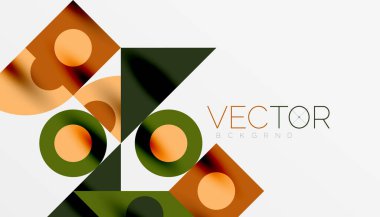 Renkli üçgenler kare geometrik tasarımı daire içine alır. Duvar kağıdı, afiş, arkaplan, kart, kitap illüstrasyonu, iniş sayfası için soyut arkaplan