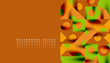 Renkli üçgenler kare geometrik tasarımı daire içine alır. Duvar kağıdı, afiş, arkaplan, kart, kitap illüstrasyonu, iniş sayfası için soyut arkaplan