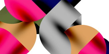 Teknik, dairesel şekilleri, geometrik sanatı en aza indirir. Vektör modern çemberler