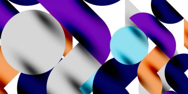 Gölge etkisi parlak daireler ve yuvarlak üçgenler geometrik modern sanat. Duvar Kağıdı, Sancak, Arkaplan, Kart, Kitap İllüstrasyonu, İniş Sayfası