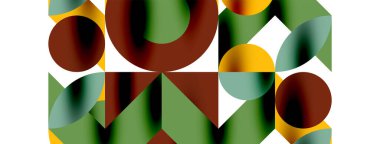 Duvarkağıdı, afiş, arkaplan veya iniş için gölgeli metal renk çemberleri ve diğer geometrik elementler