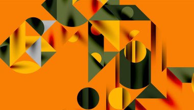 Neo memphis geometrik deseni daireler, kareler ve çizgilerle. Kapaklar, afişler, el ilanları ve posterler ve diğer şablonlar için pop sanatları soyut arka plan