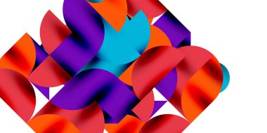 Gölge etkisi parlak daireler ve yuvarlak üçgenler geometrik modern sanat. Duvar Kağıdı, Sancak, Arkaplan, Kart, Kitap İllüstrasyonu, İniş Sayfası