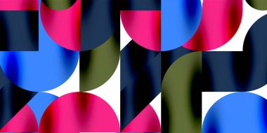 Gölge etkisi parlak daireler ve yuvarlak üçgenler geometrik modern sanat. Duvar Kağıdı, Sancak, Arkaplan, Kart, Kitap İllüstrasyonu, İniş Sayfası