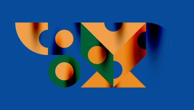 Renkli üçgenler kare geometrik tasarımı daire içine alır. Duvar kağıdı, afiş, arkaplan, kart, kitap illüstrasyonu, iniş sayfası için soyut arkaplan