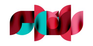 Teknik, dairesel şekilleri, geometrik sanatı en aza indirir. Vektör modern çemberler