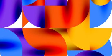 Teknik, dairesel şekilleri, geometrik sanatı en aza indirir. Vektör modern çemberler