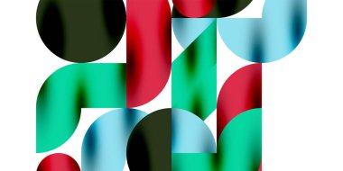 Gölge etkisi parlak daireler ve yuvarlak üçgenler geometrik modern sanat. Duvar Kağıdı, Sancak, Arkaplan, Kart, Kitap İllüstrasyonu, İniş Sayfası