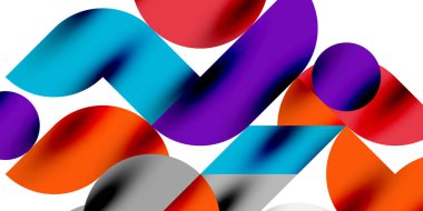 Gölge etkisi parlak daireler ve yuvarlak üçgenler geometrik modern sanat. Duvar Kağıdı, Sancak, Arkaplan, Kart, Kitap İllüstrasyonu, İniş Sayfası
