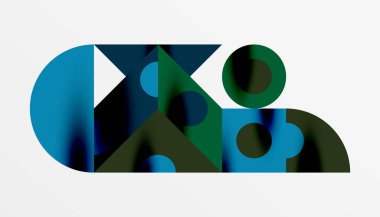 Renkli üçgenler kare geometrik tasarımı daire içine alır. Duvar kağıdı, afiş, arkaplan, kart, kitap illüstrasyonu, iniş sayfası için soyut arkaplan