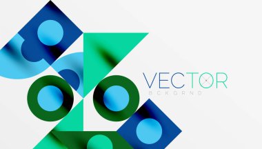 Renkli üçgenler kare geometrik tasarımı daire içine alır. Duvar kağıdı, afiş, arkaplan, kart, kitap illüstrasyonu, iniş sayfası için soyut arkaplan