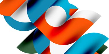 Gölge etkisi parlak daireler ve yuvarlak üçgenler geometrik modern sanat. Duvar Kağıdı, Sancak, Arkaplan, Kart, Kitap İllüstrasyonu, İniş Sayfası