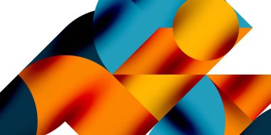 Teknik, dairesel şekilleri, geometrik sanatı en aza indirir. Vektör modern çemberler