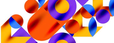 Daire deseni, çizgiler ve oklarla yuvarlak elementler Duvar kağıdı, pankart, arkaplan veya iniş için bileşimi