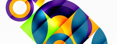 Çember ve taç yaprakları. Duvar kağıdı, Sancak, Arkaplan, Kart, Kitap İllüstrasyonu, İniş Sayfası için Geometrik güzel soyut şablon