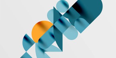 Daireler, yarı daireler, kareler ve yuvarlak şekiller mozaik tekno sanat eserleri. Duvar Kağıdı, Sancak, Arkaplan, Kart, Kitap İllüstrasyonu, İniş Sayfası