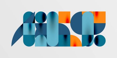 Daireler, yarı daireler, kareler ve yuvarlak şekiller mozaik tekno sanat eserleri. Duvar Kağıdı, Sancak, Arkaplan, Kart, Kitap İllüstrasyonu, İniş Sayfası