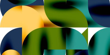 Teknik, dairesel şekilleri, geometrik sanatı en aza indirir. Vektör modern çemberler