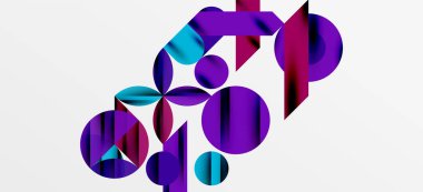 Geometrik neo desenler. Kapaklar, afişler, el ilanları ve posterler ve diğer şablonlar için soyut arkaplan