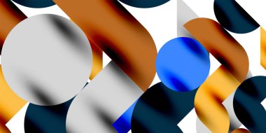 Teknik, dairesel şekilleri, geometrik sanatı en aza indirir. Vektör modern çemberler