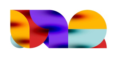 Teknik, dairesel şekilleri, geometrik sanatı en aza indirir. Vektör modern çemberler