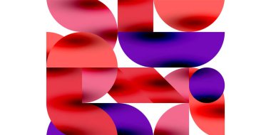 Teknik, dairesel şekilleri, geometrik sanatı en aza indirir. Vektör modern çemberler