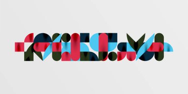 Daireler, yarı daireler, kareler ve yuvarlak şekiller mozaik tekno sanat eserleri. Duvar Kağıdı, Sancak, Arkaplan, Kart, Kitap İllüstrasyonu, İniş Sayfası