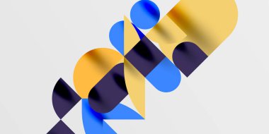 Daireler, yarı daireler, kareler ve yuvarlak şekiller mozaik tekno sanat eserleri. Duvar Kağıdı, Sancak, Arkaplan, Kart, Kitap İllüstrasyonu, İniş Sayfası